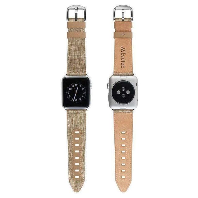 evutec apple watch band 44mm northill tweed tan