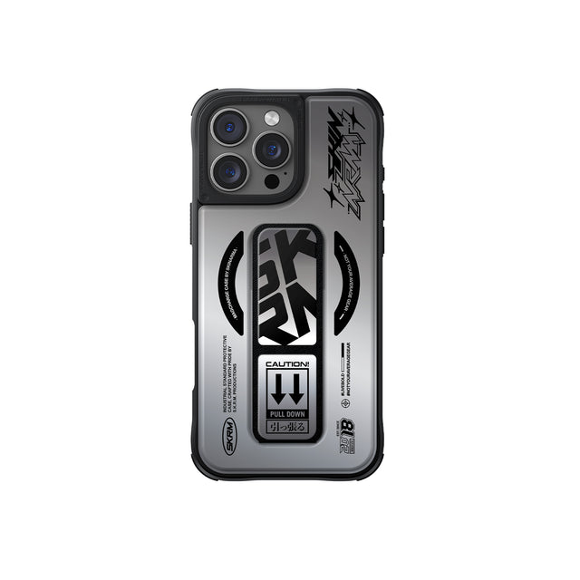 SkinArma Kira Kobai MagSafe Case With Grip Stand for iPhone 16 Pro - Chrome