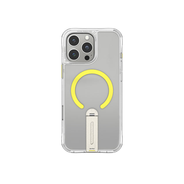 SkinArma Helix MagSafe Case With 360 Rotating Stand for iPhone 16 Pro - Clear