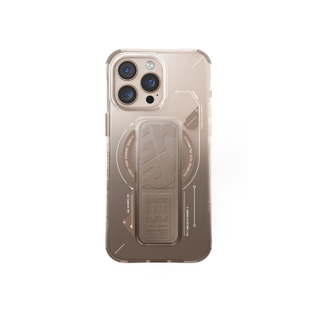 SkinArma Helio MagSafe Case With Grip Stand for iPhone 16 Pro Max - Gold