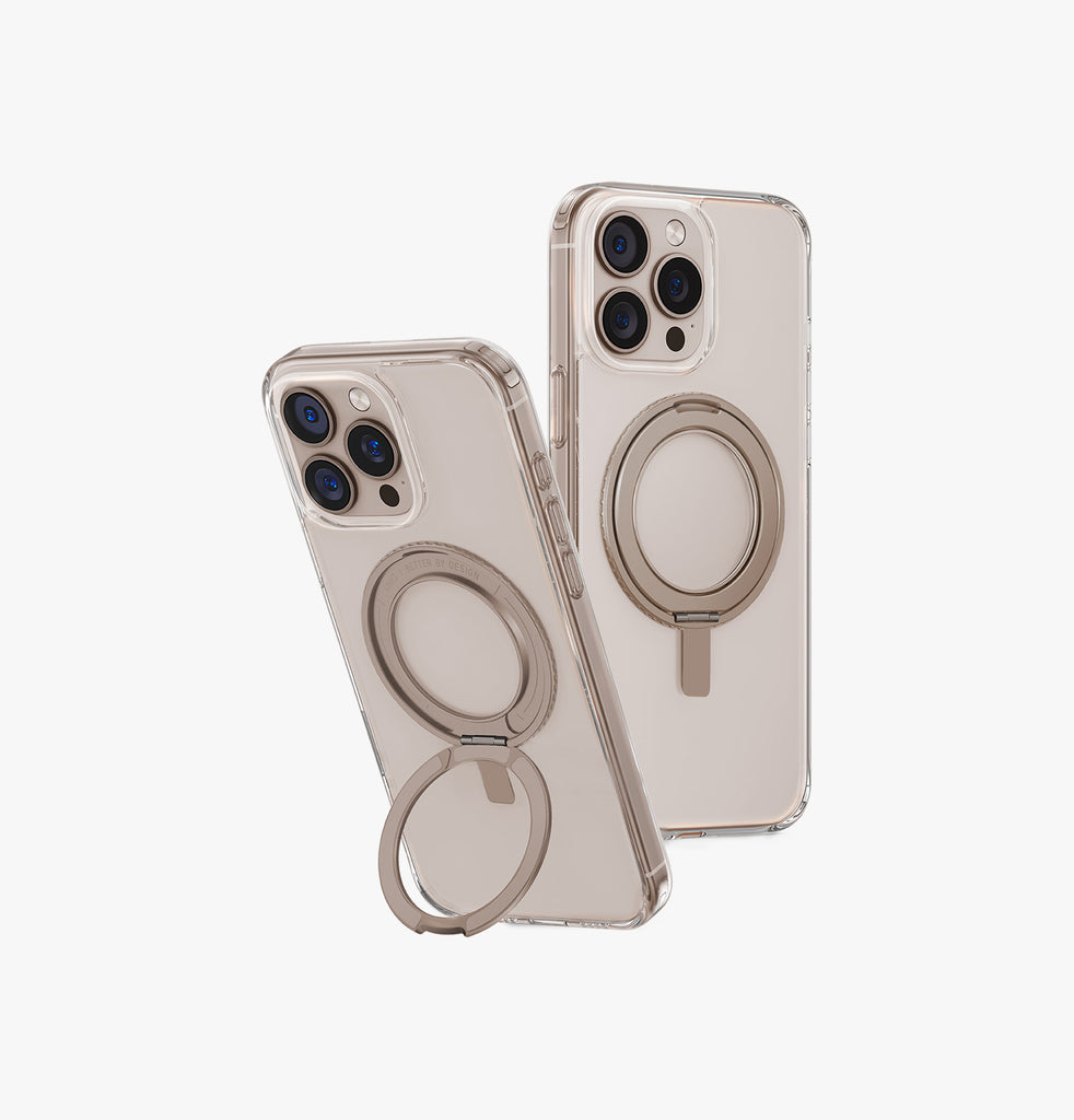 Uniq Swivix MagSafe case with 360 Rotation Kickstand for iPhone 16 Pro Max – Taupe Gold