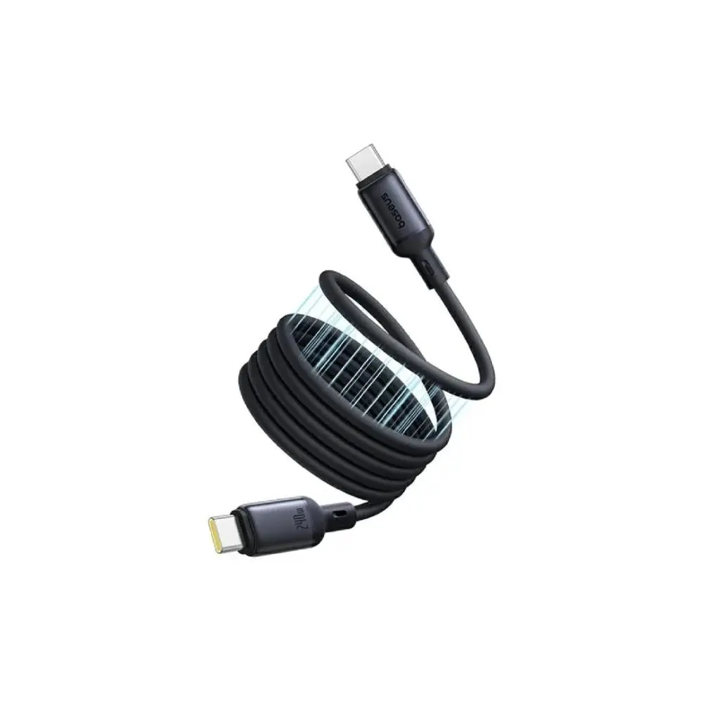 Baseus PicoGo USB-C to USB-C Magnetic Liquid Silicone 240W Fast Charging Cable 1m - Cosmic Black
