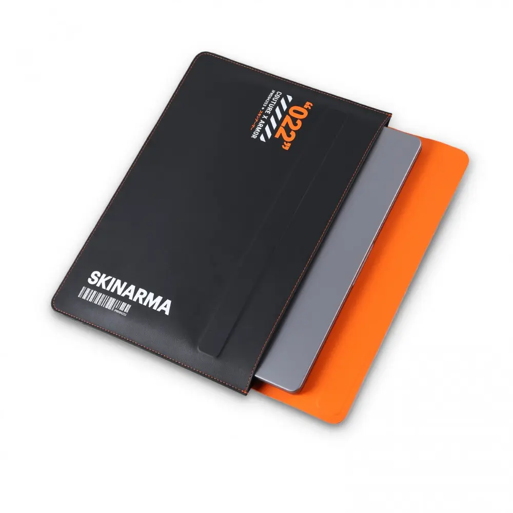 skinarma laptop sleeve fits up to 14-inch orange