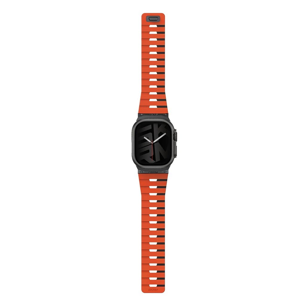SkinArma Gemini Magnetic Watch Strap for Apple Watch 49/46/45MM - Orange Black