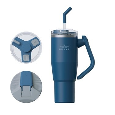 Brave Rotating Handle 24H Cold & 12H Hot Retention Leak-Proof 1200mL Blue