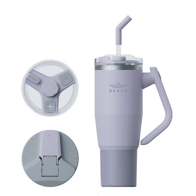 Brave Rotating Handle 24H Cold & 12H Hot Retention Leak-Proof 1200mL-purple