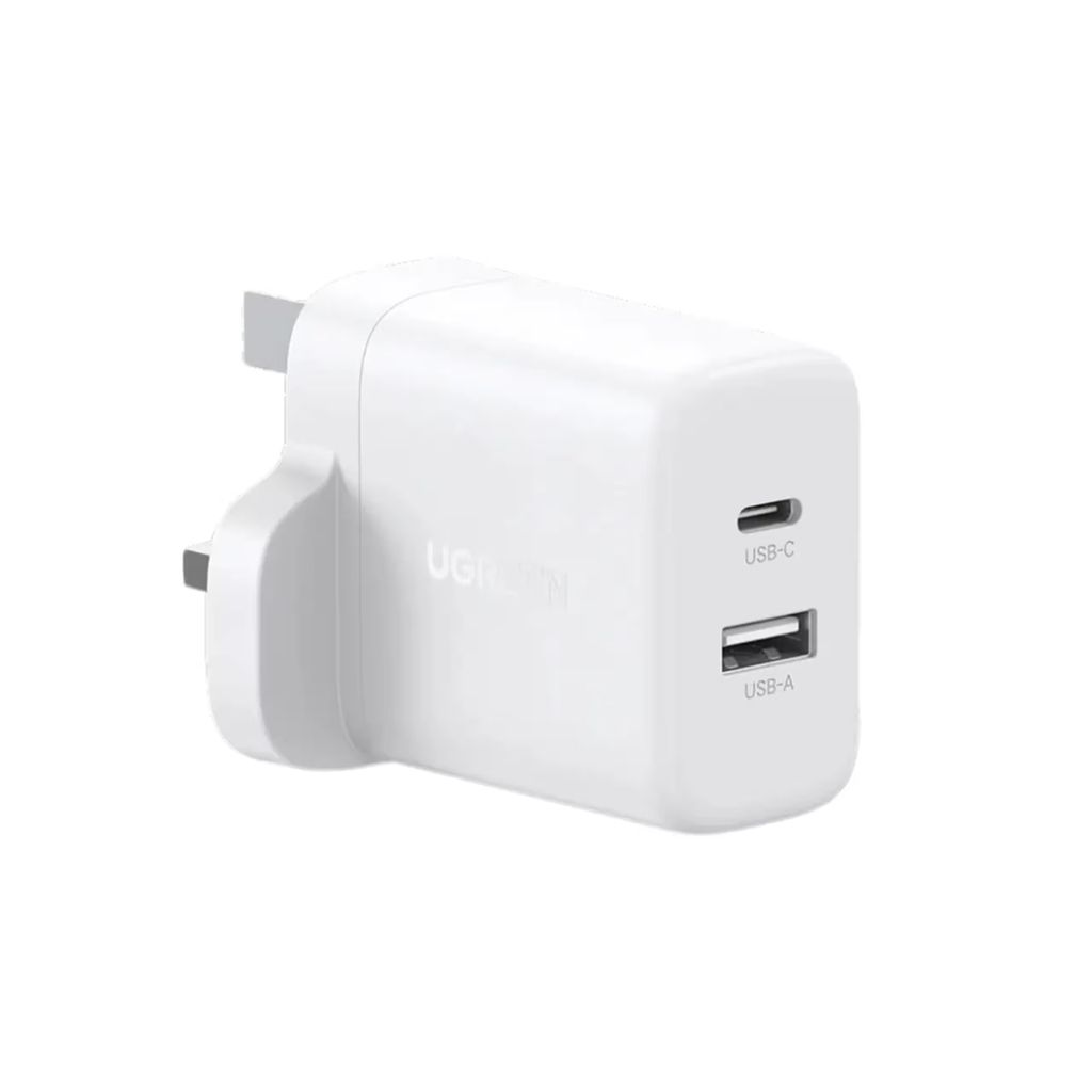 UGREEN 20W 2-Port Fast Charger UK White