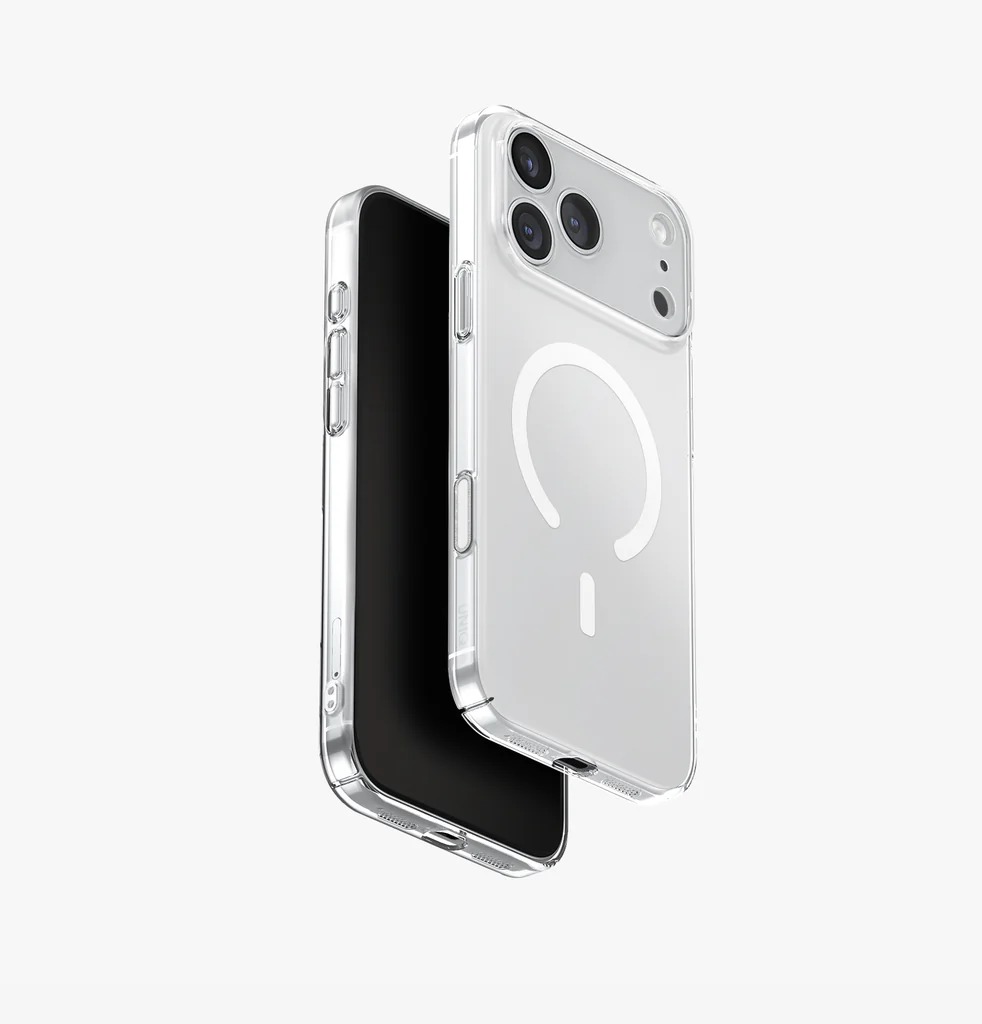 Uniq Airsuit MagSafe Case for iPhone 17 Pro Max - Glossy Clear/White