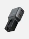 Energea TravelGo 2 Port USB-C 45W PD Travel Adapter - Gunmetal Black