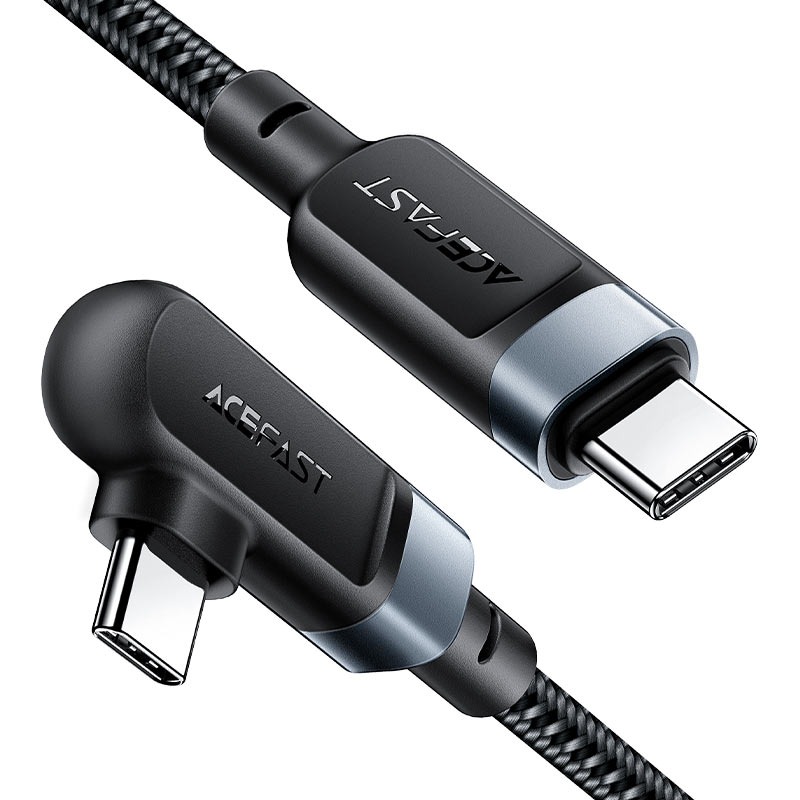 AceFast C5-03 USB-C to USB-C 100W right angled aluminum alloy charging data cable