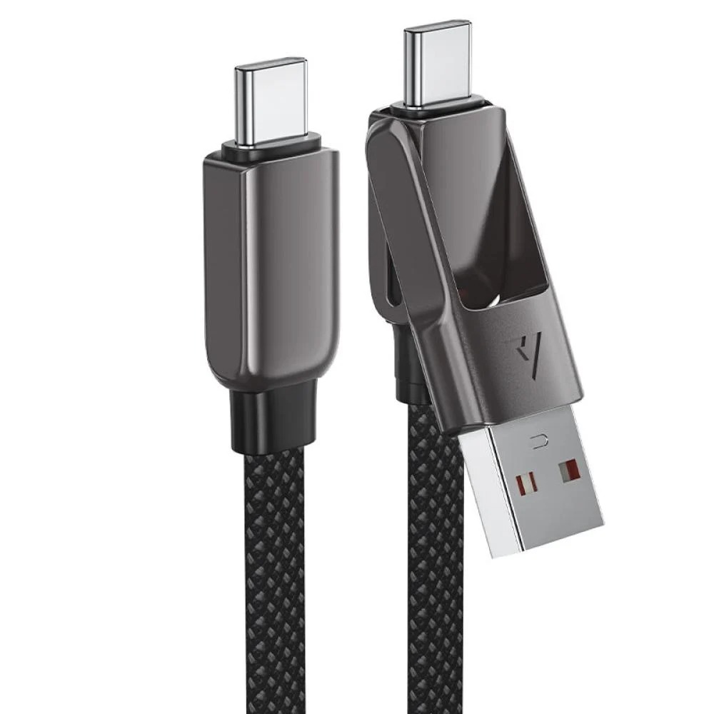 Acefast C13-05 USB-C - USB-A / USB-C Cable 480Mb/s 3A 0.2m - Black