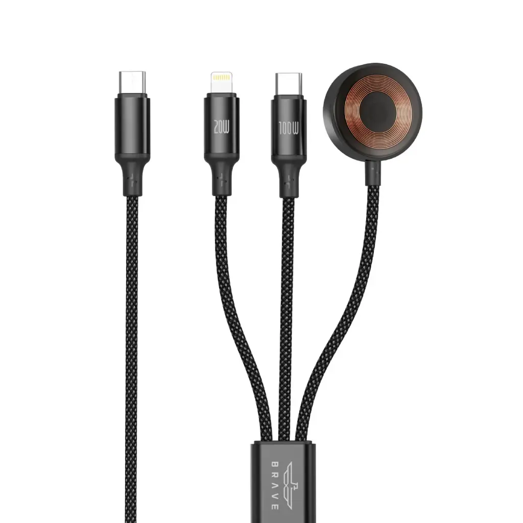 BRAVE TriVolt Series Multi- port data cable with Fast charging BDC-53