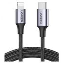 UGREEN USB-C to Lightning M/M Cable Aluminum Shell Braided 2m (Black)US304