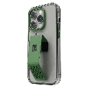 Levelo Morphix Clara Gripstand iPhone 14 Pro IMD Clear Back Case - Green