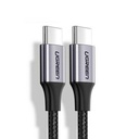 UGREEN USB 2.0 C M/M Round Cable Nickel Plating Aluminum Shell 1m (Gray Black)US261