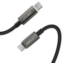 C23-03 USB-C to USB-C intelligent power-off charging data cable - Black
